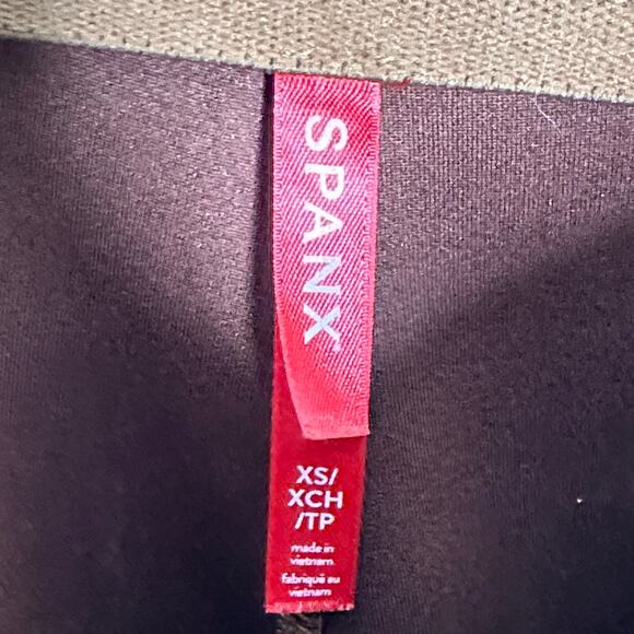 SPANX Faux Suede Flare Pant Camel Brown Sz XS {G18} - Picture 5 of 7